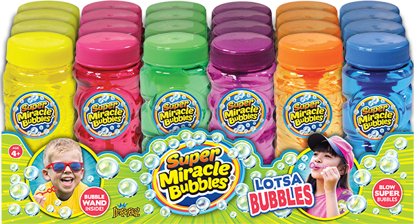 Ja-ru Super Miracle Bubbles 6 Pk., 4 Oz. Each, Yard Games, Baby & Toys