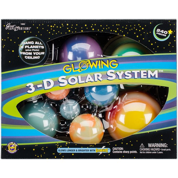 Glowing 3D Solar System