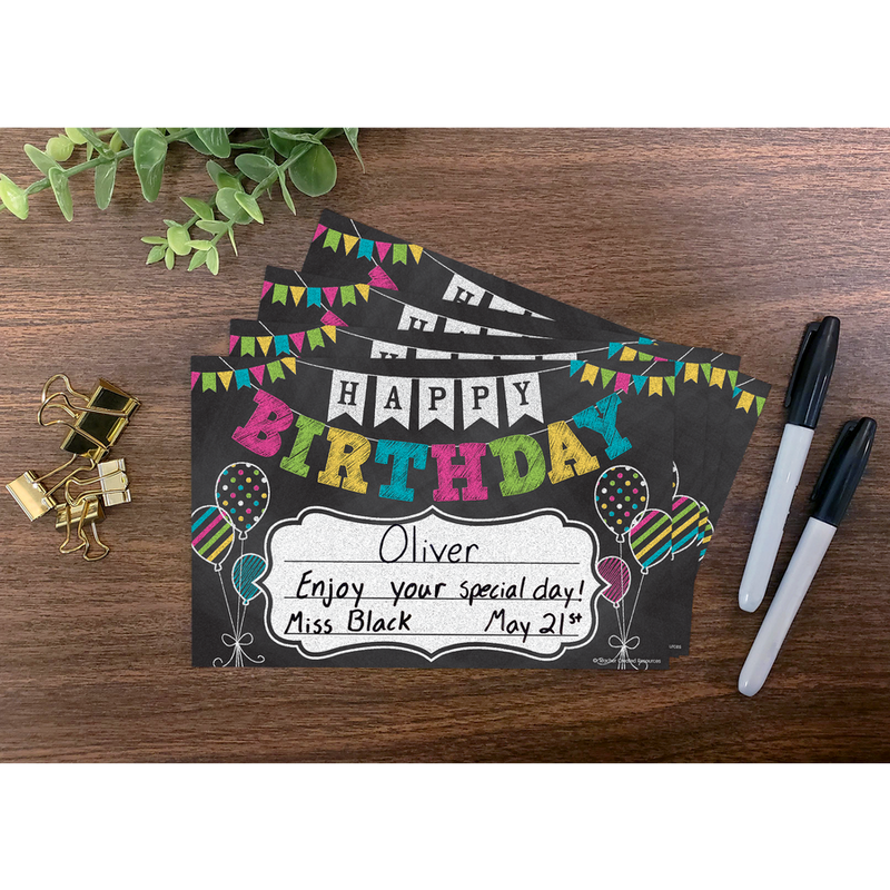 Chalkboard Brights Happy Birthday Awards