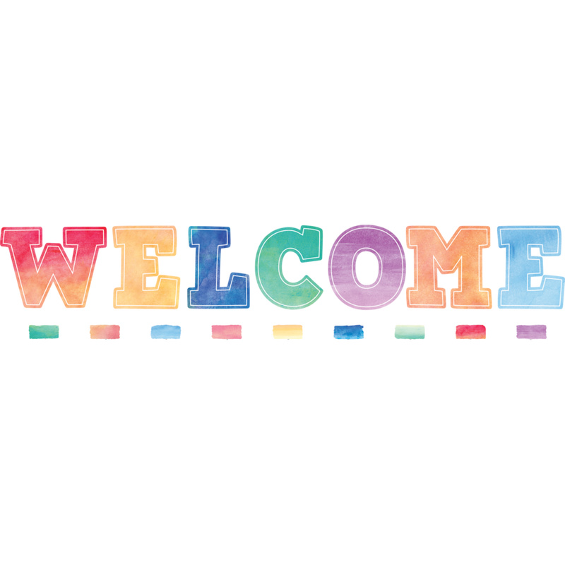 Watercolor Welcome Bulletin Board Display Set