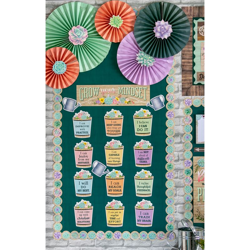 Rustic Bloom Grow Your Mindset Mini Bulletin Board