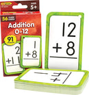 Addition 0-12 Flash Cards