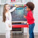 Deluxe Standing Art Easel- Dry Erase Board, Chalkboard, Paper Roller