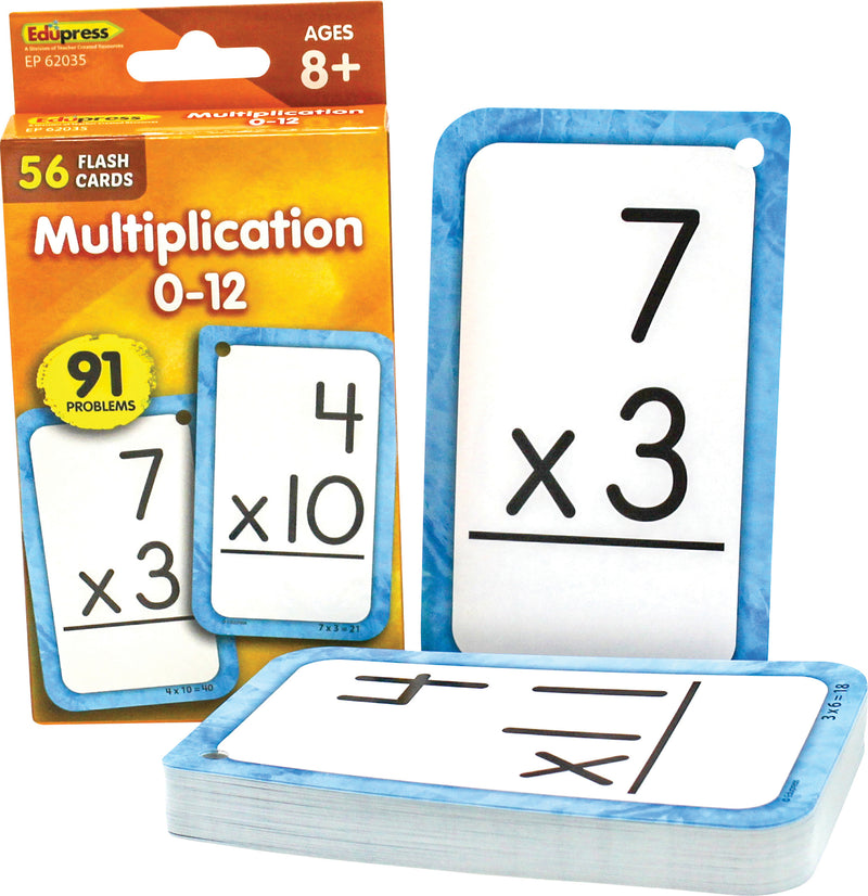 Multiplication 0-12 Flash Cards