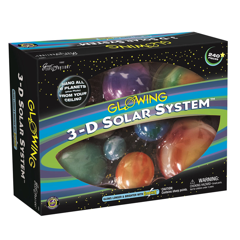 Glowing 3D Solar System