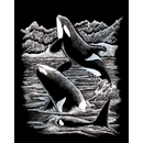 Silver Engraving Orca Whales