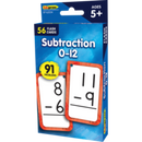 Subtraction 0-12 Flash Cards