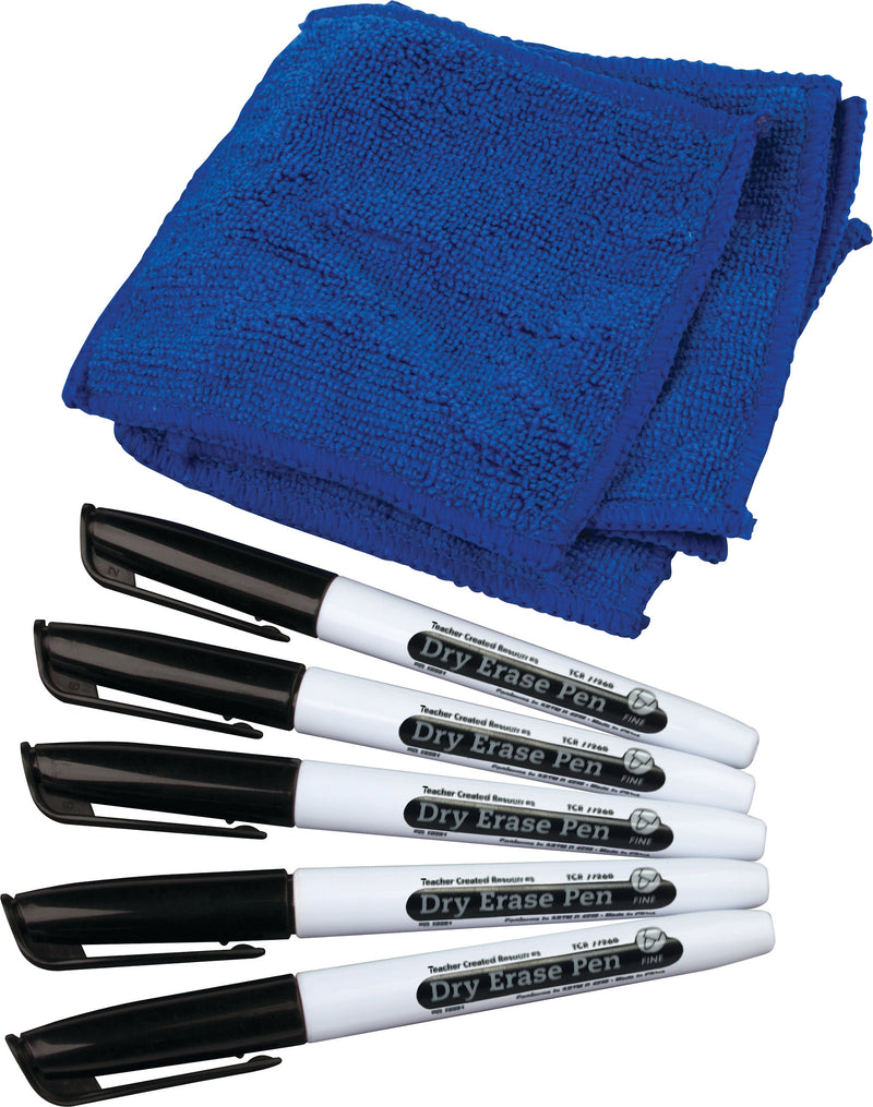 Dry Erase Pens and Microfiber Towels